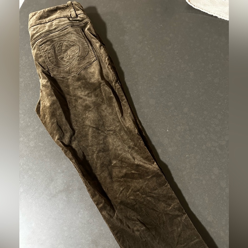 Gucci Velvet pants jean with GG pocket 42 US 6
